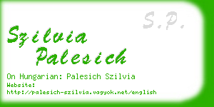 szilvia palesich business card